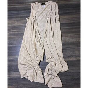 Absolutely Creative Knit Duster Cardigan Sleeveless Lightweight Layering L boho‎